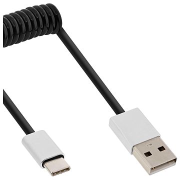 INLINE USB-A to USB-C Cable, USB 2.0, Black, 2 m (35872) from CHF 19.30 ...