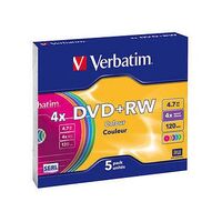 VERBATIM DVD+RW 4.7GB/4x (120min), 5 pieces (43297)
