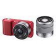 SONY NEX-3D Kit, E 16mm + E 18-55mm, Rot
