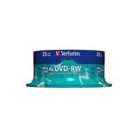 VERBATIM DVD-RW 4.7GB (120min), 25 pieces (43639)