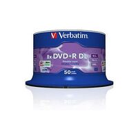 VERBATIM DVD+R DL 8.5GB (240min), 50 pieces (43758)