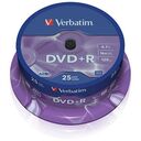 VERBATIM DVD+R 4.7GB (120min), 25 pieces (43500)