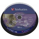 VERBATIM DVD+R 4.7GB (120min), 10 pieces (43576)