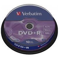 VERBATIM DVD+R 4.7GB (120min), 10 pieces (43498)
