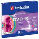 VERBATIM DVD+R 4.7GB (120min), 5 pieces (43658)