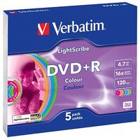 VERBATIM DVD+R 4.7GB (120min), 5 pieces (43658)