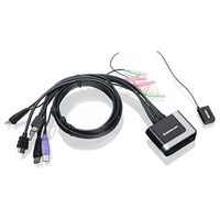 IOGEAR HD Cabel KVM Switch, 2-Port (GCS62HU)
