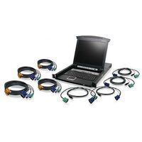 IOGEAR LCD Combo KVM Switch, 8-Port (GCL1808KIT)