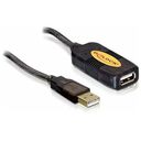 DELOCK USB 2.0 Verlängerungskabel, 5.0m, Schwarz (82308)