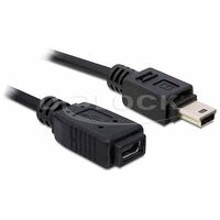 DELOCK USB 2.0 Verlängerungskabel, 1.0m, Schwarz (82667)