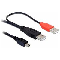 DELOCK USB 2.0 Anschlusskabel, 1.0m, Schwarz (82447)