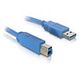 DELOCK USB 3.0 Anschlusskabel, 5.0m, Blau (82582)
