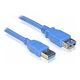 DELOCK USB 3.0 Verlängerungskabel, 5.0m, Blau (82541)