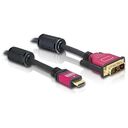 DELOCK HDMI-DVI Kabel, 1.8m, Schwarz (84342)