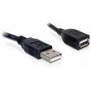 DELOCK USB 2.0 Verlängerungskabel, 15cm, Schwarz (82457)