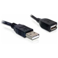 DELOCK USB 2.0 Verlängerungskabel, 15cm, Schwarz (82457)