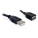 DELOCK USB 2.0 Extension Cable, 15cm, Black (82457)