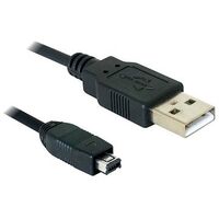 DELOCK USB 2.0 Anschlusskabel, 1.5m, Schwarz (82208)
