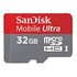 SANDISK Ultra microSDHC, UHS-I, Class 10, 32GB (SDSDQU-032G)