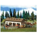 VOLLMER Reitsstall mit Pferdekoppel und Pferden (3790)