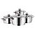 WMF Quality One Cookset, 4-piece, 20 + 16 + 20 + 24 cm (07.7404.6380)
