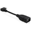 DELOCK USB 2.0 Cable, 11cm, Black (83104)