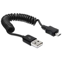 DELOCK USB 2.0 Kabel, 0.6m, Schwarz (83162)