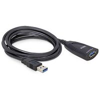 DELOCK USB 3.0 Extension Cable, 5.0m, Black (83089)