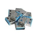 LINDY USB Port Lock without Key, 10 Part, Code Blue (40462)