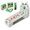 LINDY USB Port Lock with Key, 4 Part, Green (40451)