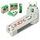 LINDY USB Port Lock with Key, 4 Part, Green (40451)