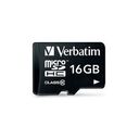 VERBATIM microSDHC Card, Class 10, 16GB (44082)