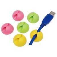LOGILINK Cable Holder, 6 Pieces, Colored (KAB0010)