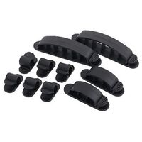 LOGILINK Cable Attachment Set, 10 Pieces, Black (KAB0039)