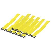 LOGILINK Cable Fixer with Velcro, 10 Pieces, Yellow (KAB0015)