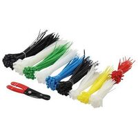 LOGILINK Cable Fixer Set incl. Stripper, 600 Pieces, Coloured (KAB0019)