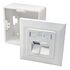 LOGILINK CAT6 Up- and Concealed Outlet, Full Shielded, RAL 9003 (NP0039)