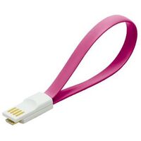 LOGILINK USB 2.0 to Micro-USB Cable with Magnet, Pink (CU0087)