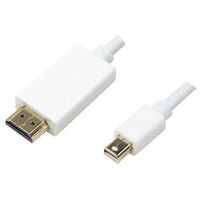 LOGILINK Cable mini DisplayPort to HDMI, 2.0m, White (CV0056)
