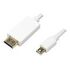 LOGILINK Cable mini DisplayPort to HDMI, 2.0m, White (CV0056)