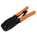LOGILINK Crimp Tongs Universal, Cable Cutter, Stripper, Black/Orange (WZ0003)