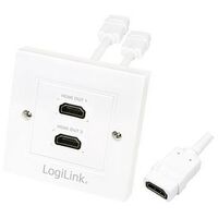 LOGILINK HDMI Wall Box with 2x HDMI Jack, Shielded (AH0015)