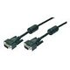 LOGILINK Cable VGA 2x Plug with Ferritkern, 10m, Black (CV0016)