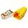 LOGILINK Modular Plug CAT5e with Protective Rubber Sleeve, 100 Pieces, Yellow (MP0015)