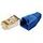 LOGILINK Modular Plug CAT5e with Protective Rubber Sleeve, 100 Pieces, Blue (MP0014)