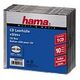 HAMA CD-Leerhüllen, Slim-Case, 10er Pack, Transparent/Schwarz (51275)