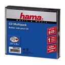 HAMA CD-Multipack 6, Transparent/Black (51292)