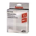 HAMA CD- DVD Sleeve, 100-Part, Transparent (33810)