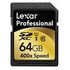 LEXAR SDXC Professional, 400x, Class 10, UHS-I, 64GB (LSD64GCTBEU400)