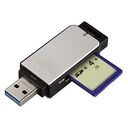 HAMA USB 3.0 SuperSpeed Card Reader, Silver (123900)